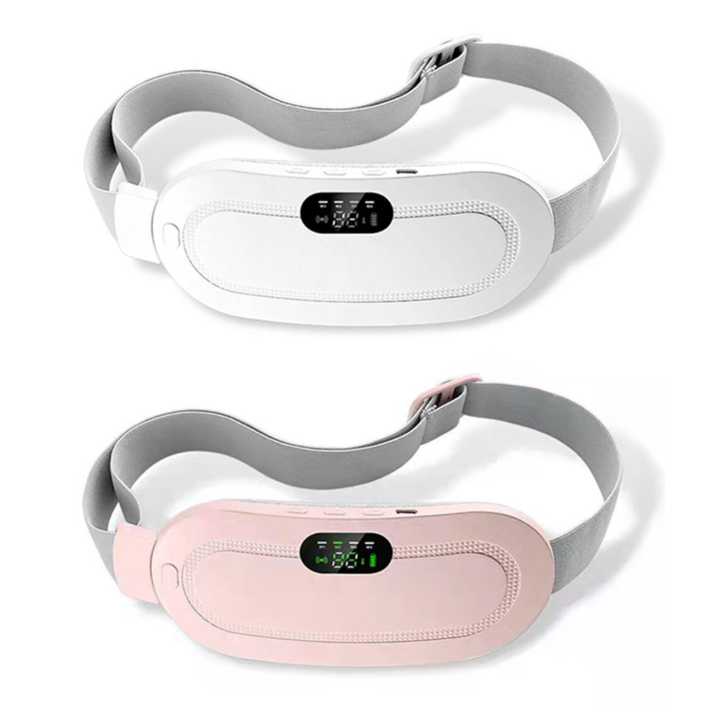 Menstrual Heating Pad Smart Warm Belt Relief Waist Pain Cramps Vibrating Abdominal Massager