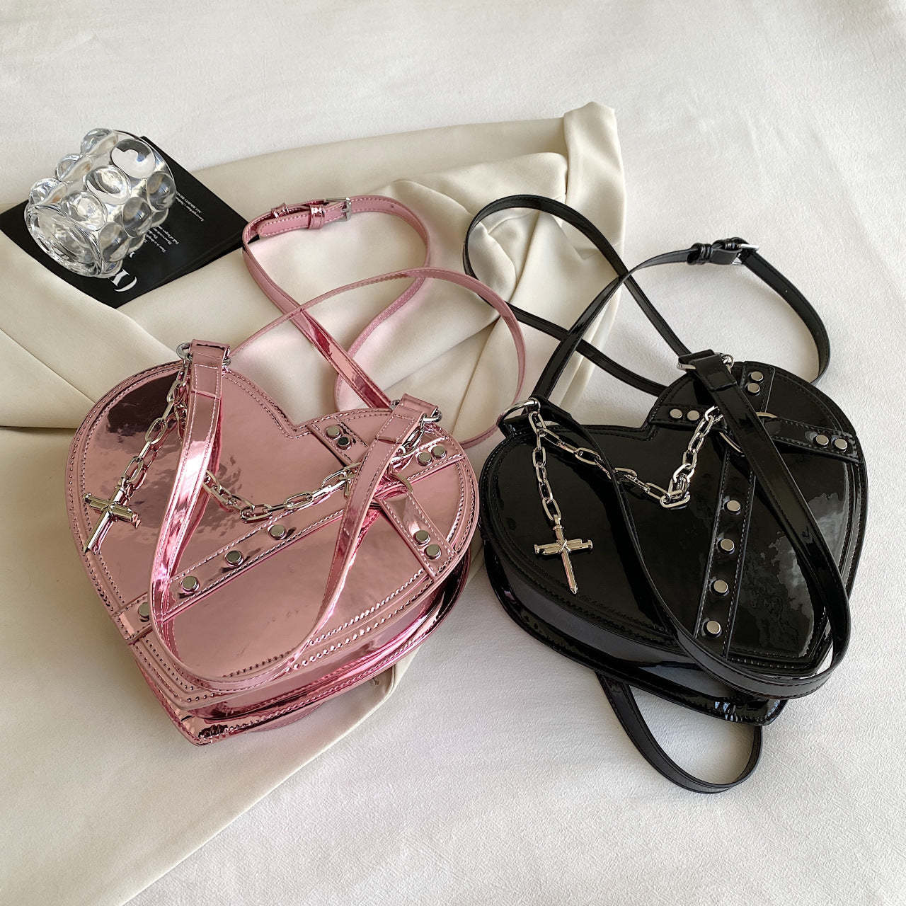 Chain Heart-shaped Bags Large Capacity Love Shoulder Bag For Women