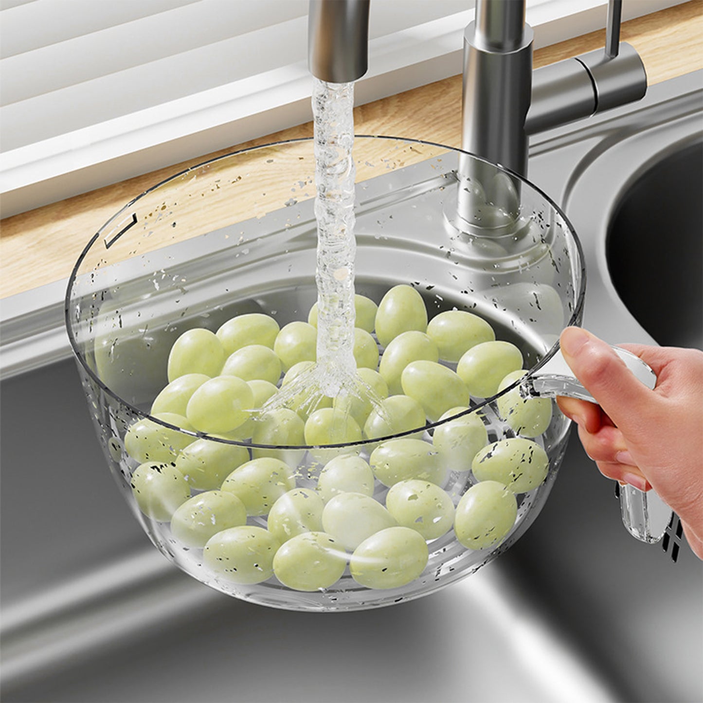 Multifunctional Drainage Basin For Domestic Kitchen Rice Fruit Washing
