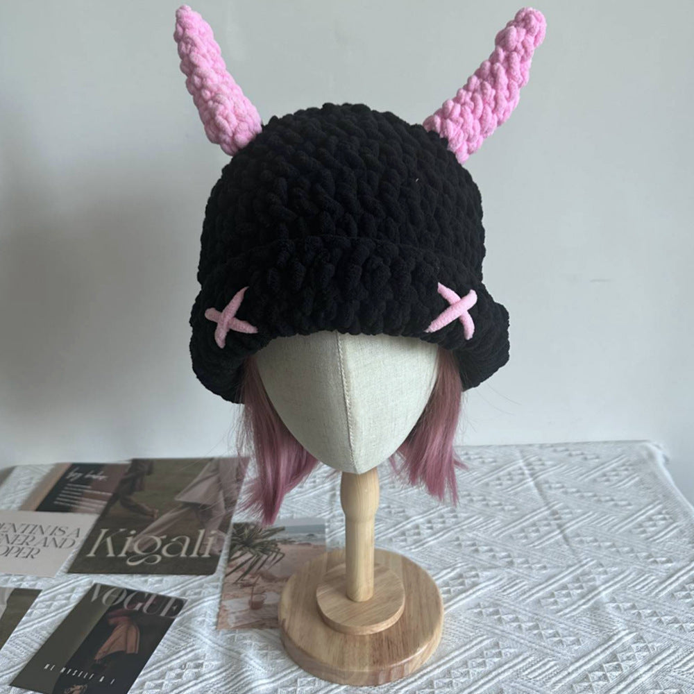 Cute Devil Horn Wool Hat