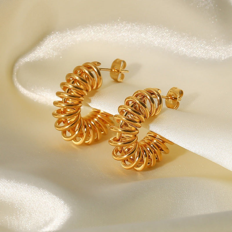 Titanium 18K Gold Earrings