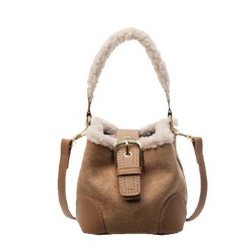 Umhängetaschen Damen Schultertasche Lässige Retro Plüschtasche