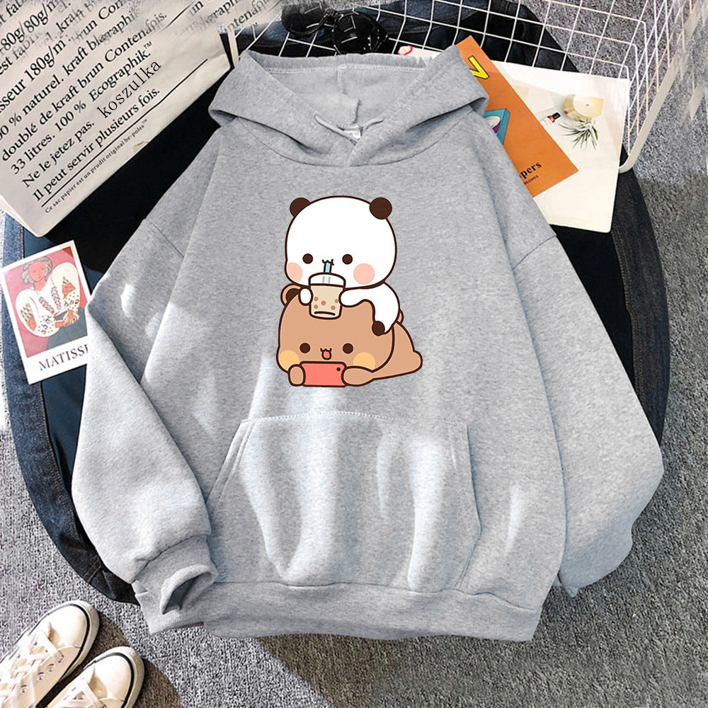 Bubu And Dudu パーカー レディース 美的グラフィック 楽しい かわいい