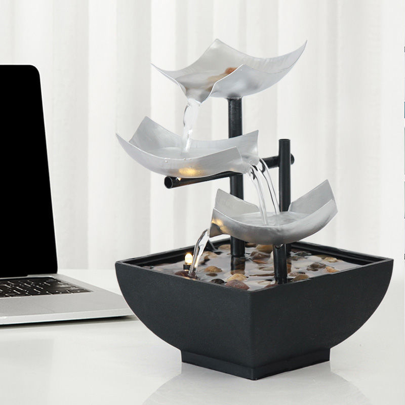 Fließende Wasserornamente Desktop-Brunnen Handwerk für Wohnkultur
