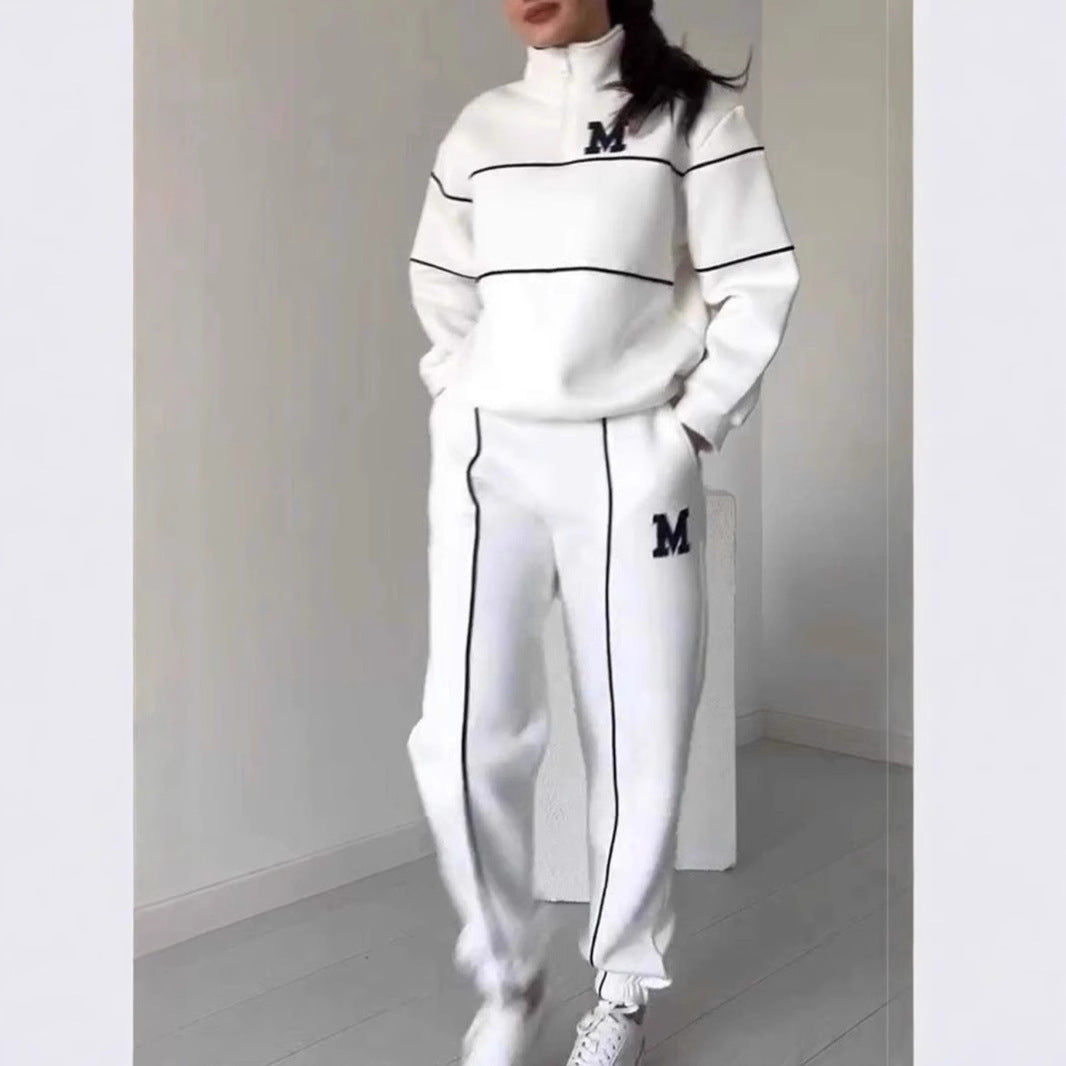 2 Piece Outfits Lounge Hoodless Pullover Sweatshirt Sweat suit Set With Pockets