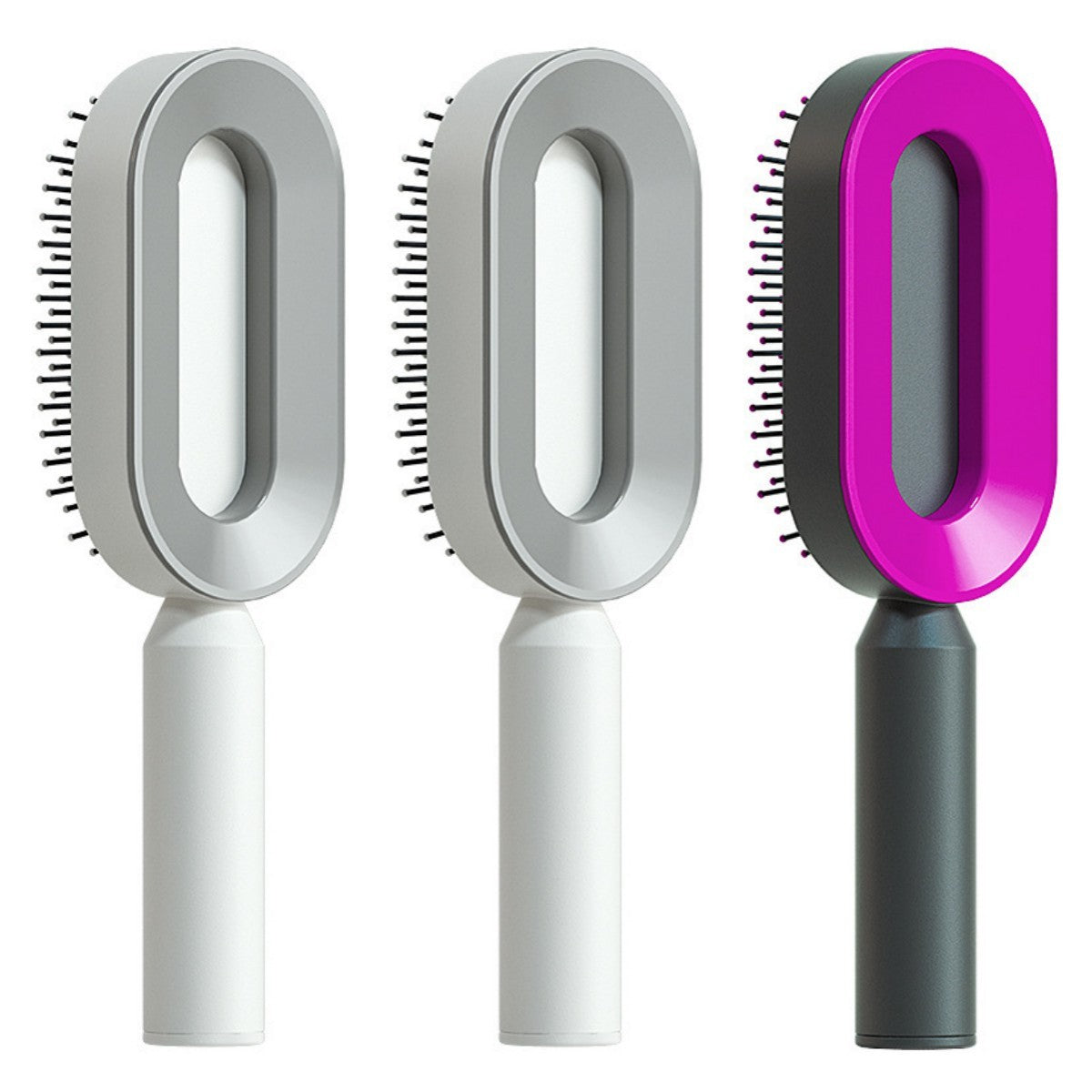 女性用セルフクリーニングヘアブラシ ワンキークリーニング