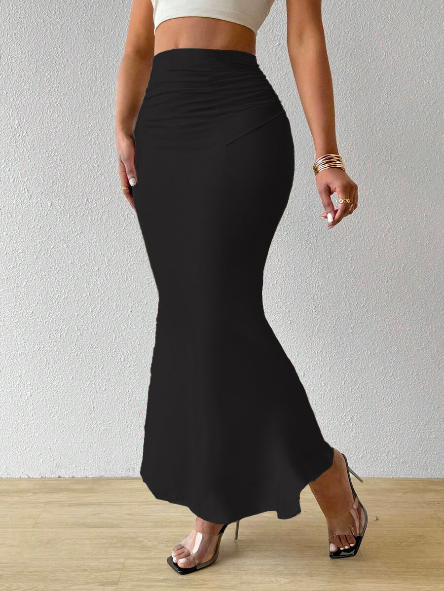 Zebra Pattern Tight Fitting High Waisted Fish Tail Fashion Skirt