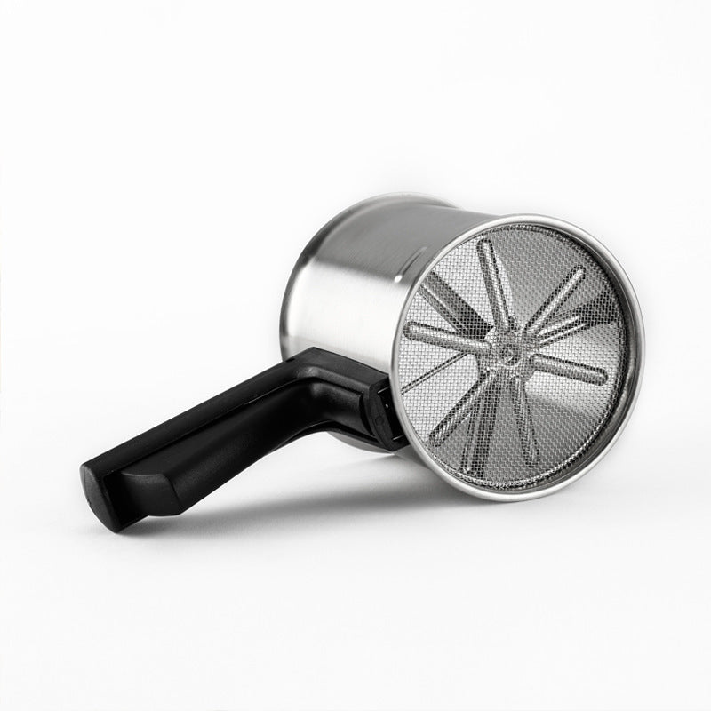 Stainless Steel Flour Sifter Semi-automatic Hand-held Round