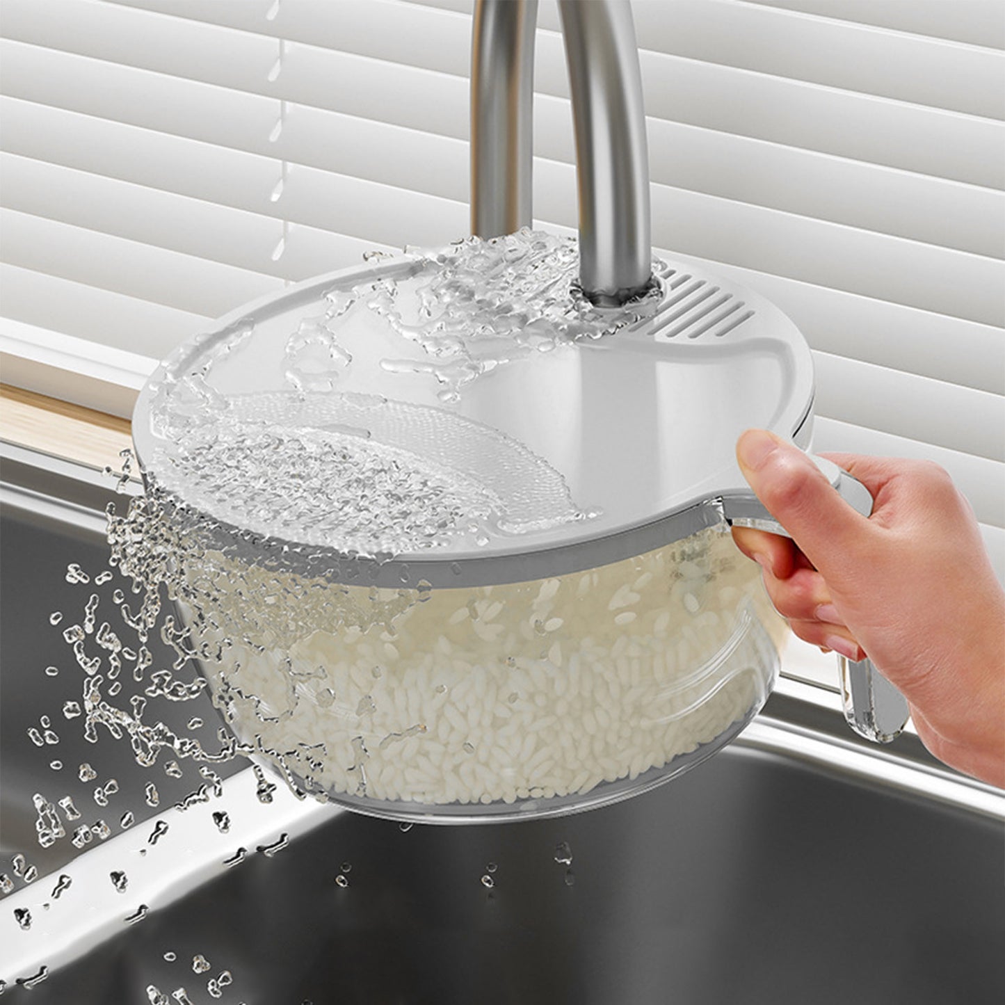 Multifunctional Drainage Basin For Domestic Kitchen Rice Fruit Washing