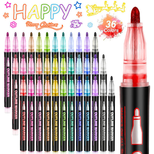 48 Colors Suit Dream Mark Fluorescent Outline Marker
