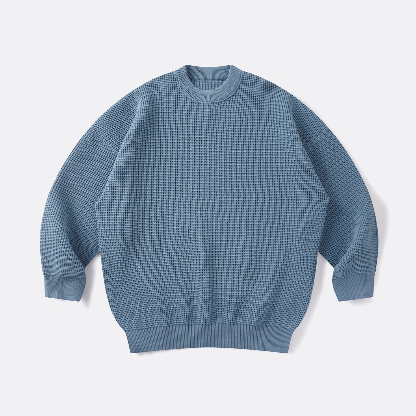 HARBOR WAFFLE CREW NECK PULLOVER SWEATER