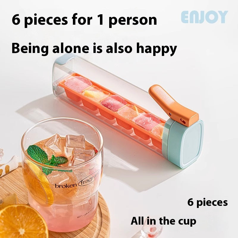 Press Ice Tray Ice Cube Maker Ice Tray Mold With Storage Box