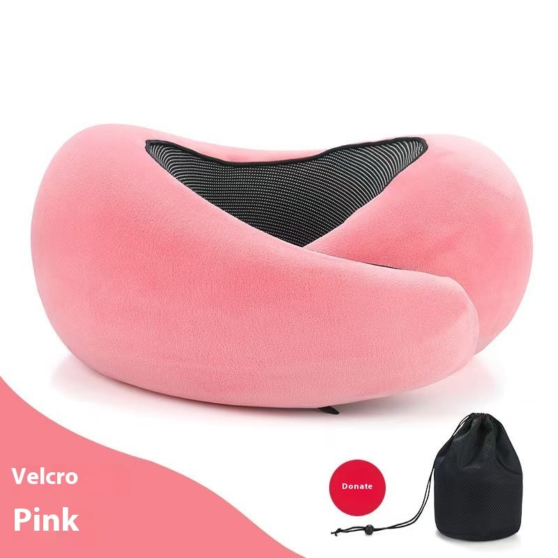 Soft Memory Foam Travel Neck Pillow U Shape Adjustable Support Comfortably Sleeping