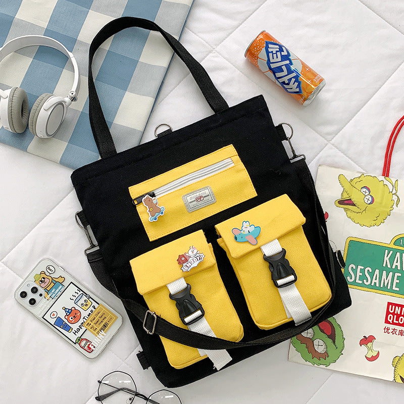 Large Capacity Double Mortise Lock Canvas Bag