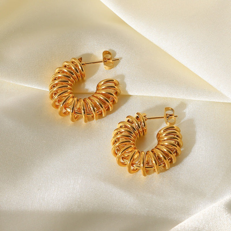 Titanium 18K Gold Earrings