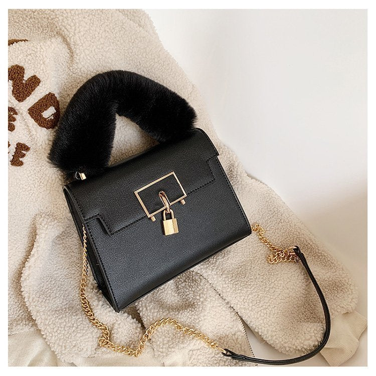 Mode Kette One Shoulder Messenger Textur Schloss Kleine Quadratische Tasche