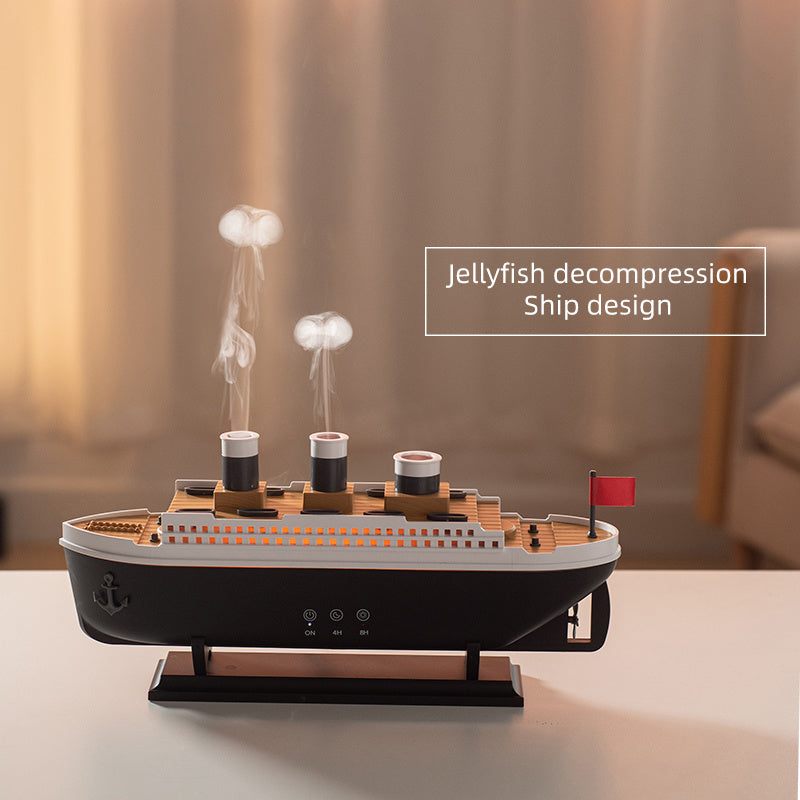 Titanic Style Essential Oil Diffuser For Home Office Bedroom Atmosphere Night Light 7 LED Colors