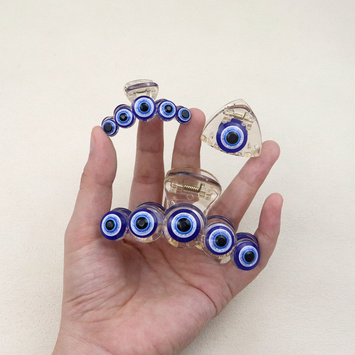 Blue Devil's Eye Hair Claw Headdress