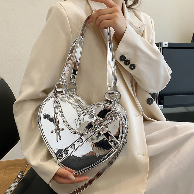 Chain Heart-shaped Bags Large Capacity Love Shoulder Bag For Women