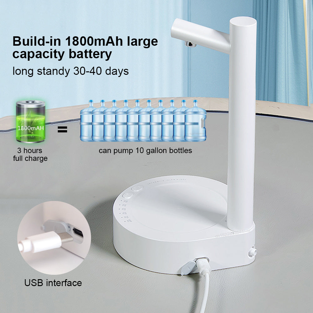 デスクディスペンサー 電動ウォーターガロン 自動ウォーターボトルディスペンサー 充電式