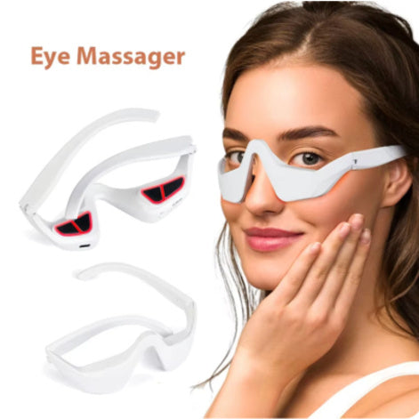 Under Eye Glasses Massager Improve Dark Eye Circles, Reduce Eye Wrinkles & Relieve Eye Fatigue