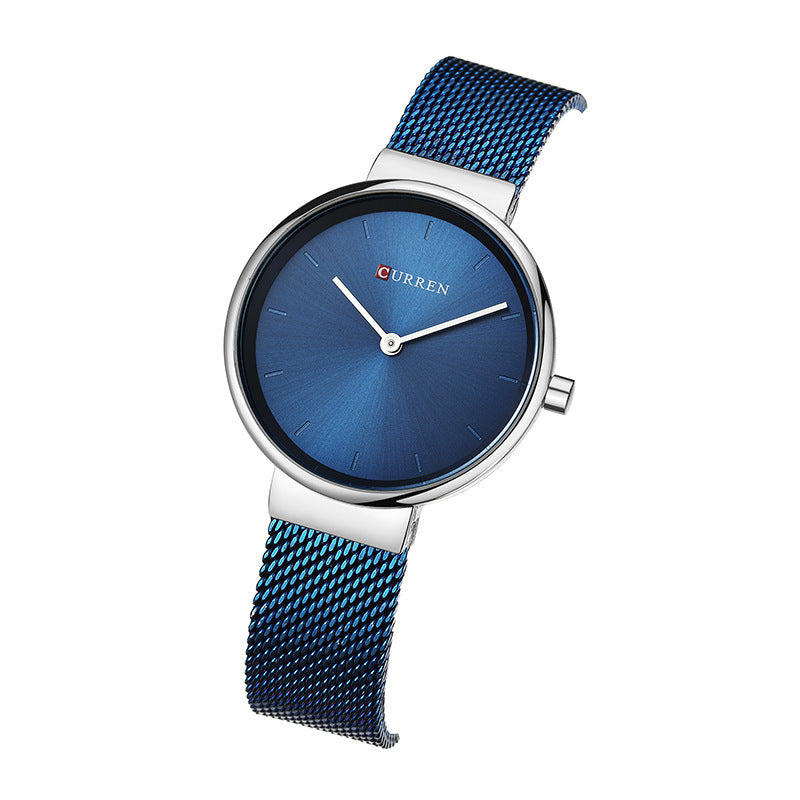Mode Neue Damen Mesh Gürtel Casual Business Zeiger Uhr