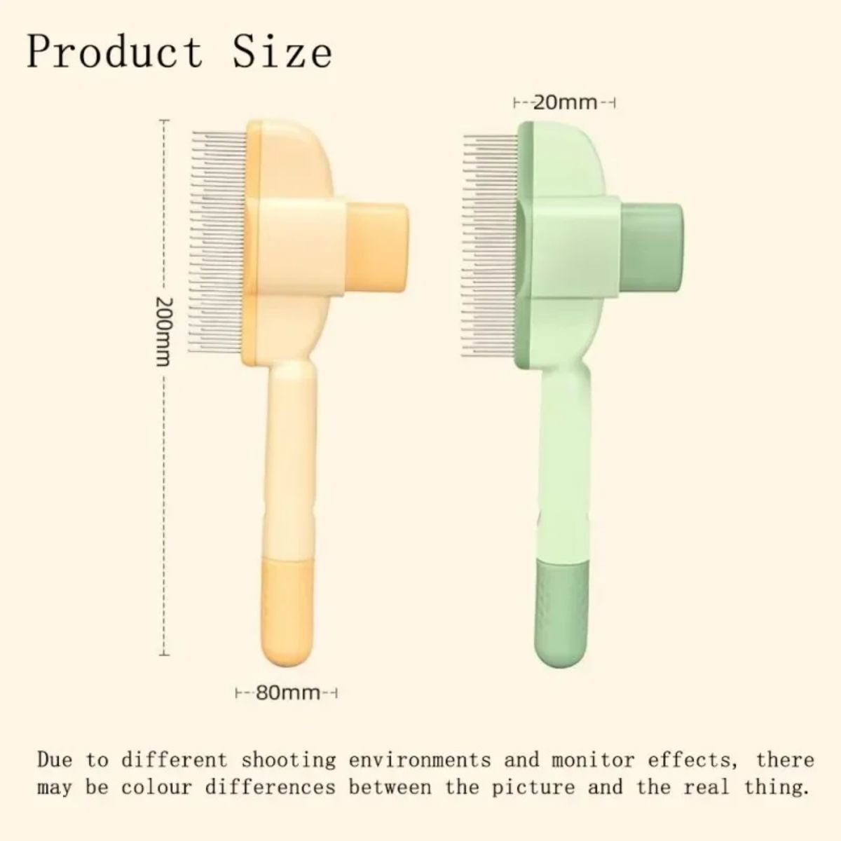 Pet Grooming Brush One-Click Hair Removal Gentle On Skin