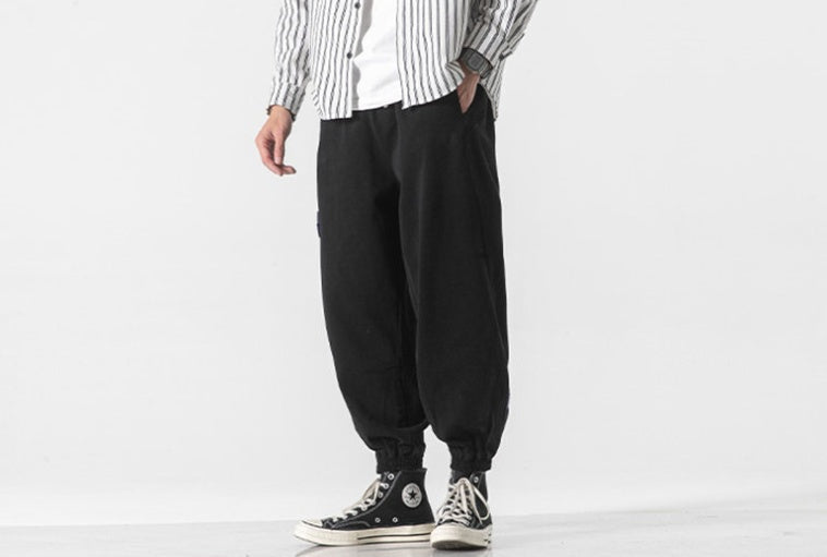 Retro Loose Fashion Youth Strappy Casual Pants