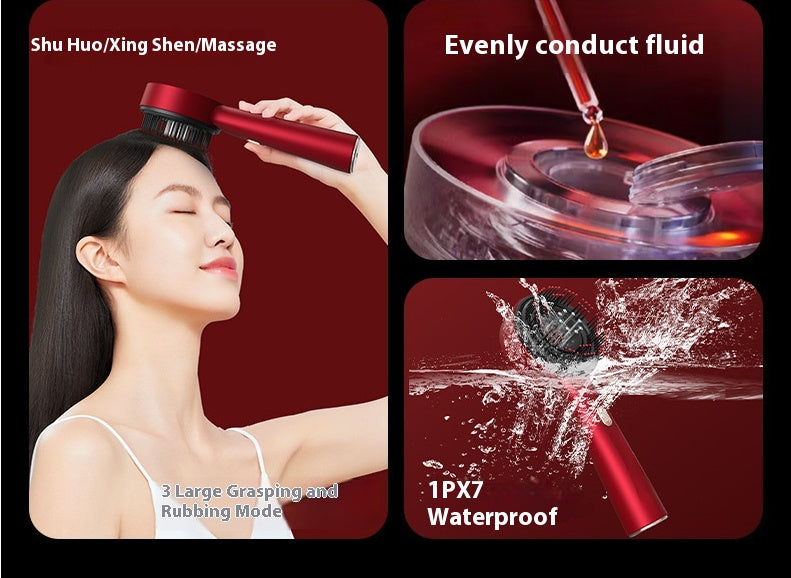 Elektrischer Massagekamm Home Scalp Drain Kamm Rotlicht Anti-Rutsch-Haar