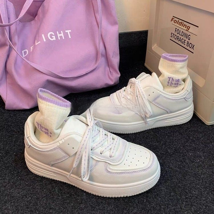 Flat Embroidered White Shoes for Women