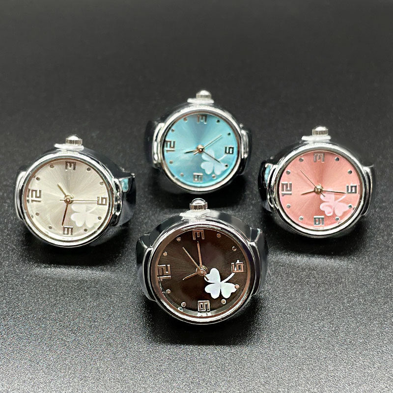 Simple All-match Fashion Women Alloy Shell Ring Watch