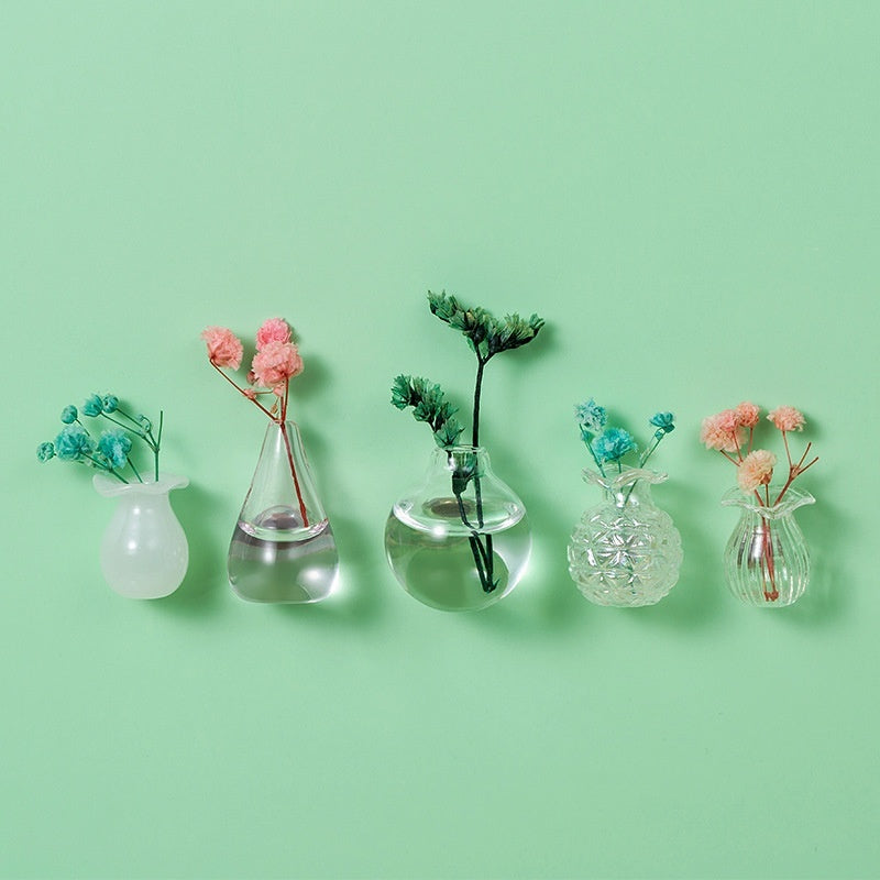 Magnetic Three-dimensional Decoration Refrigerator Sticker And Magnet Ceramic Mini Vases