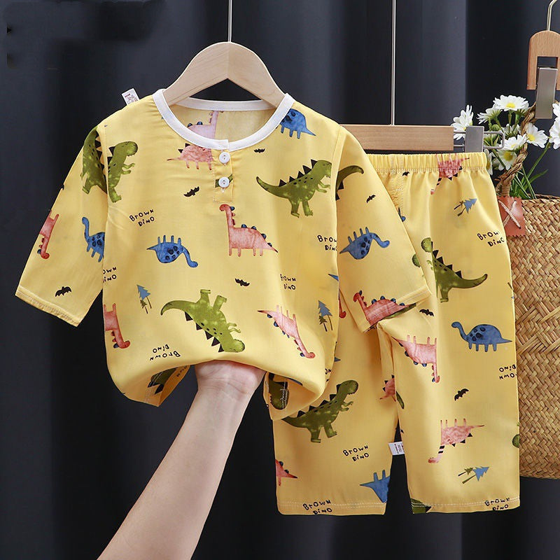 Summer Cotton Silk Baby 2 Piece Clothes