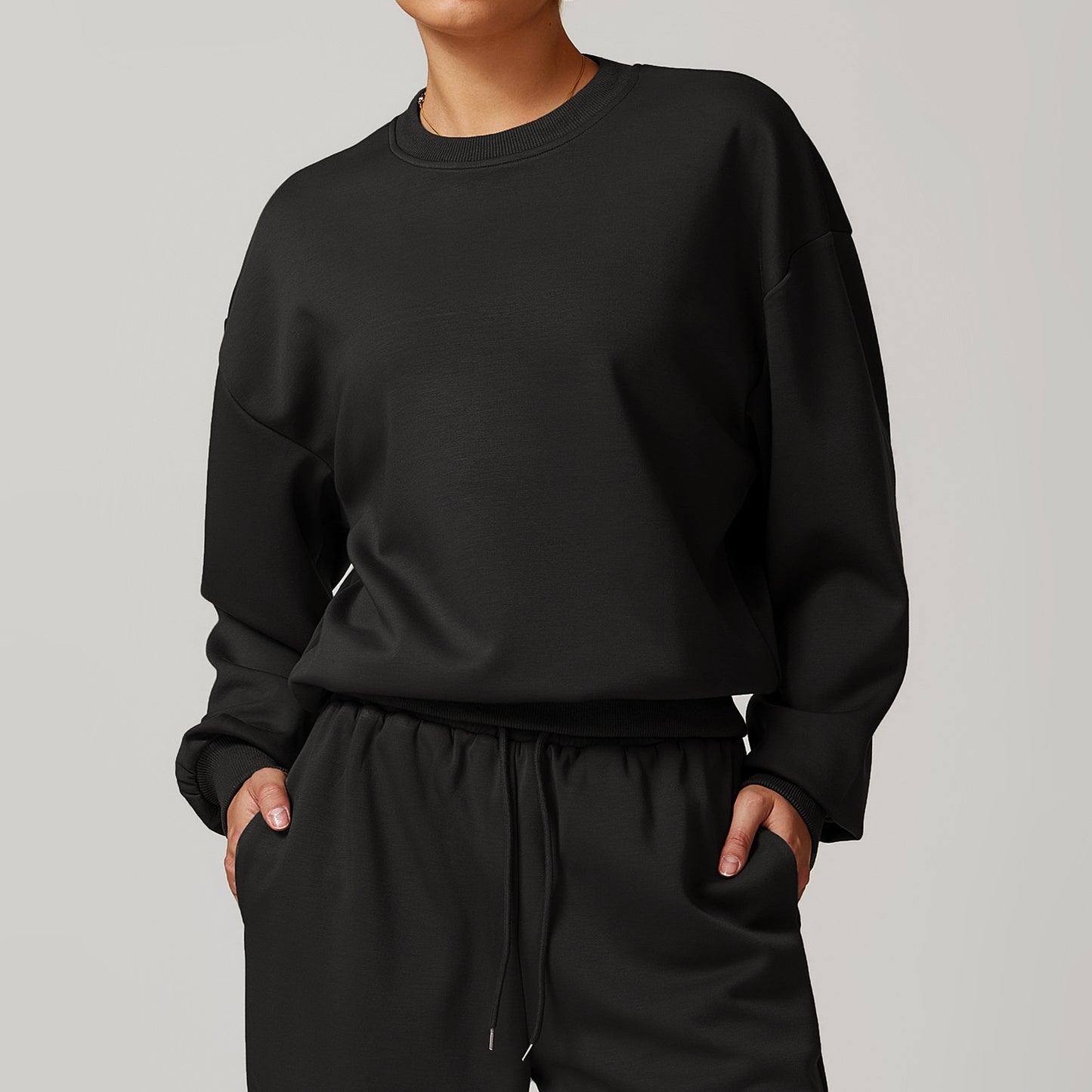 Spring Crew Neck Casual Women's Sweater Loose Long Sleeve