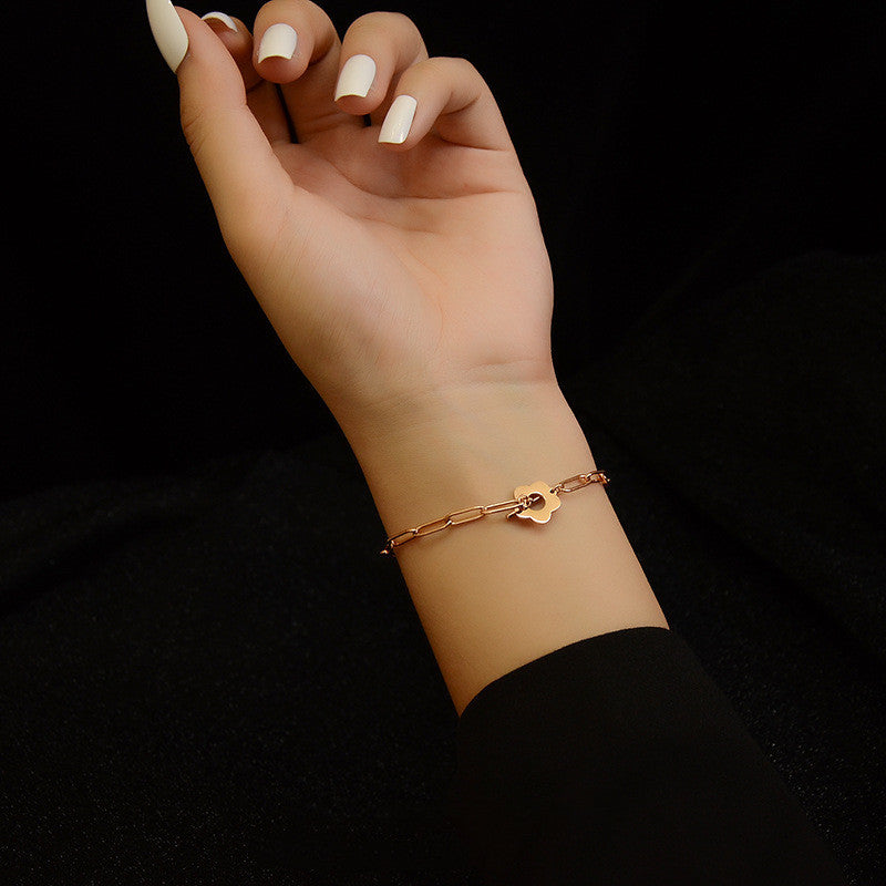 All-match Bracelet Titanium Steel Plated 18K Gold bracelet
