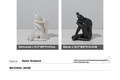 Nordic Luxury Character Bookend Decoration Model Creative & Soft