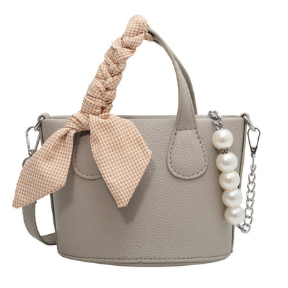 Candy-colored Bucket Simple Cross-body Bag