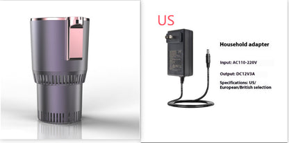 2 In1 Car Heating & Cooling 12V Smart Car Cup Holder Digital Temperature Display