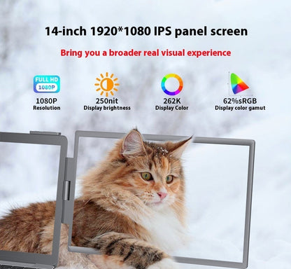 14-inch Dual-screen With Wall-mounted External Expansion Screen Dual-screen Portable Screen