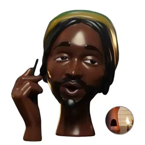 Black Lady Smoke Oven Resin Crafts Creative Desktop Decoration Sculpture Black Censer