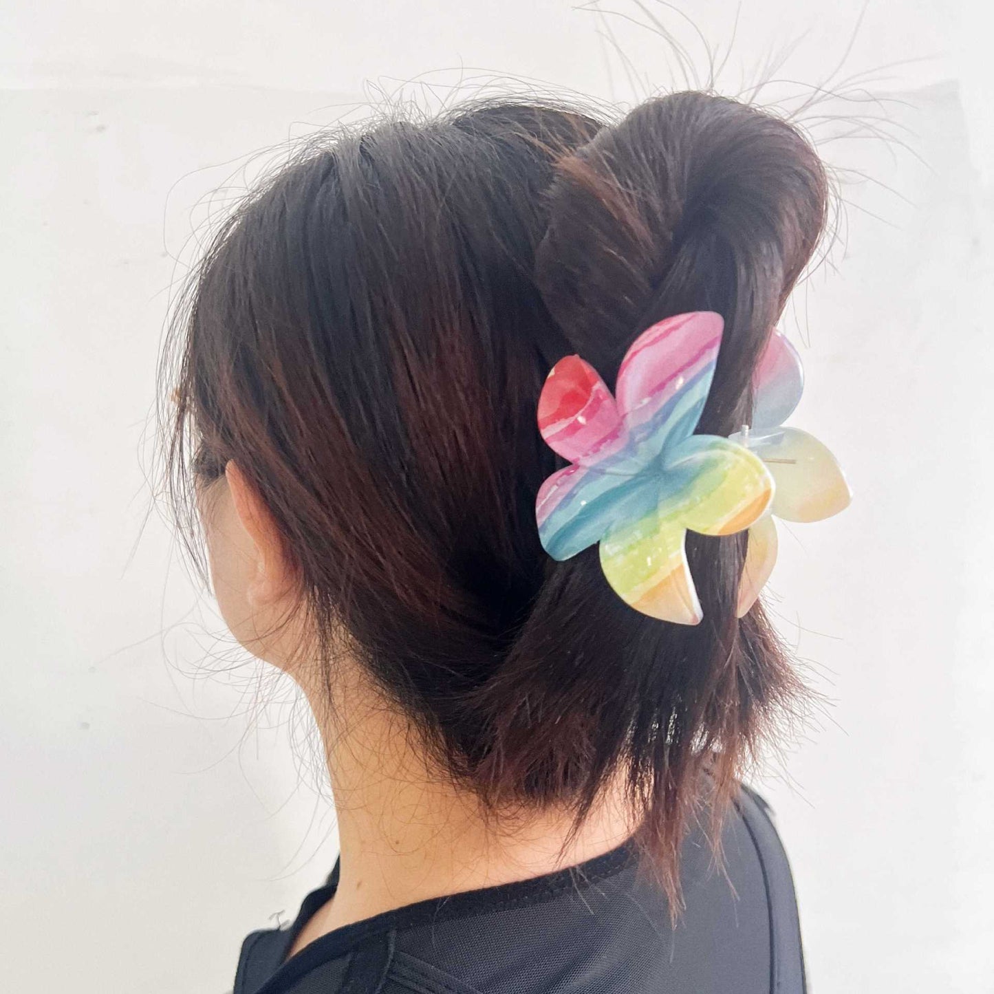 Color Blooming Plumeria Rubra Hair Clip
