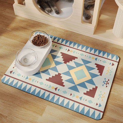 Minimalist Pet Feeding Mat Repeated Washing Water-absorbing Non-slip Mat
