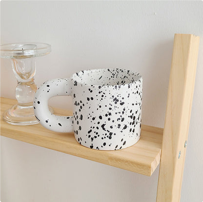 Polka Dot Splashed Ink Nordic Ceramic Mug