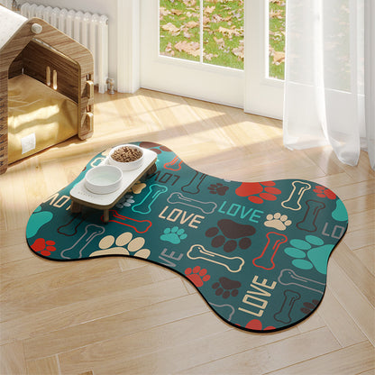Minimalist Pet Feeding Mat Repeated Washing Water-absorbing Non-slip Mat