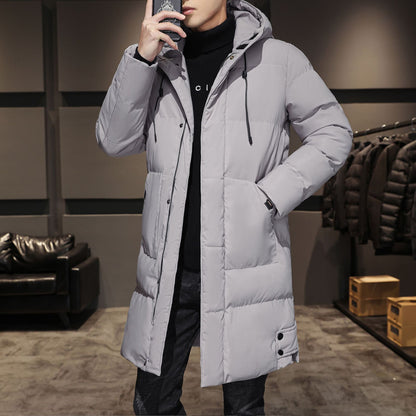 Fashionable And Handsome Thickened Work Cotton Men Long Coat