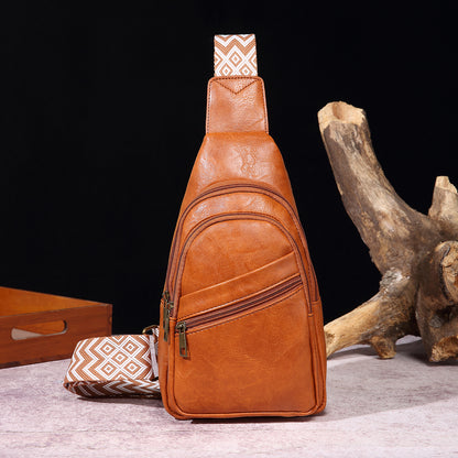 European And American Retro Casual Solid Color Cross-body Bag