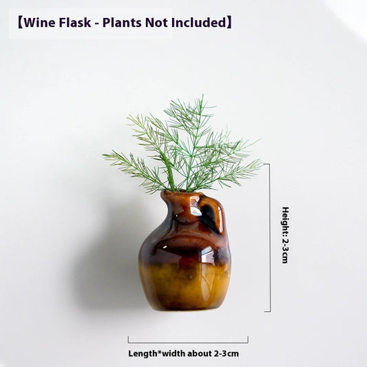 Magnetic Three-dimensional Decoration Refrigerator Sticker And Magnet Ceramic Mini Vases