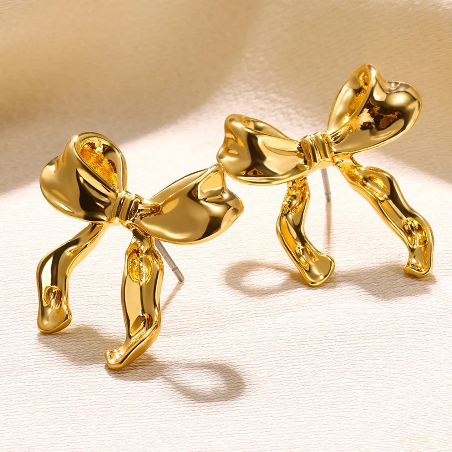 Bow Simple Style Fashionable And Versatile Earrings
