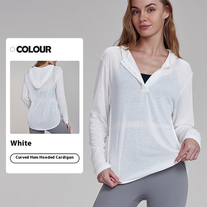 SOFT YOGA BREATHEABLE HOODIE TOP