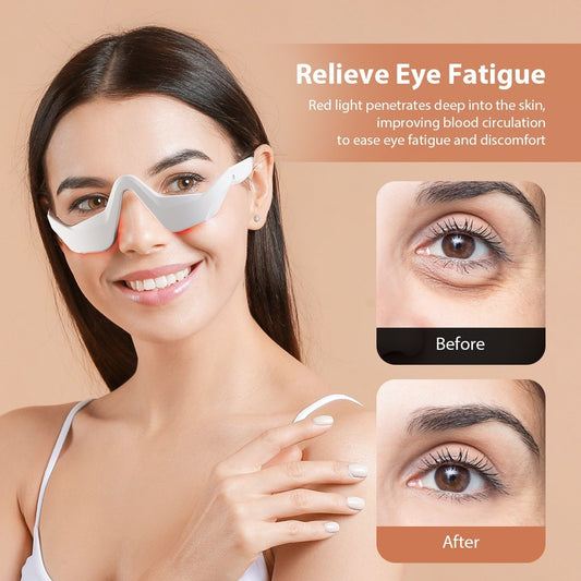 Under Eye Glasses Massager Improve Dark Eye Circles, Reduce Eye Wrinkles & Relieve Eye Fatigue